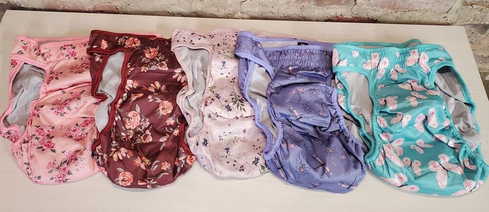 Female Dog Diapers XXL Washable Reusable Lot 5 Pack Adjustable Absorbent